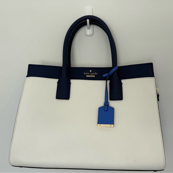 kate spade Handbags - kate spade Cameron Street Candace Two-Tone Navy, White & Blue Satchel